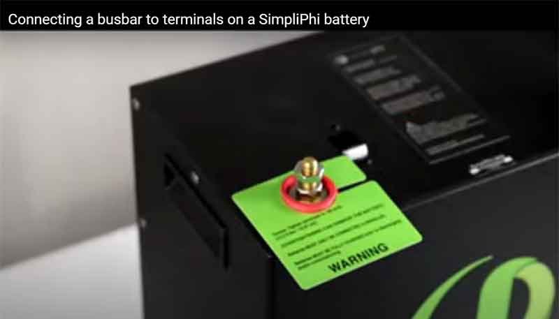 Connecting a busbar to terminals