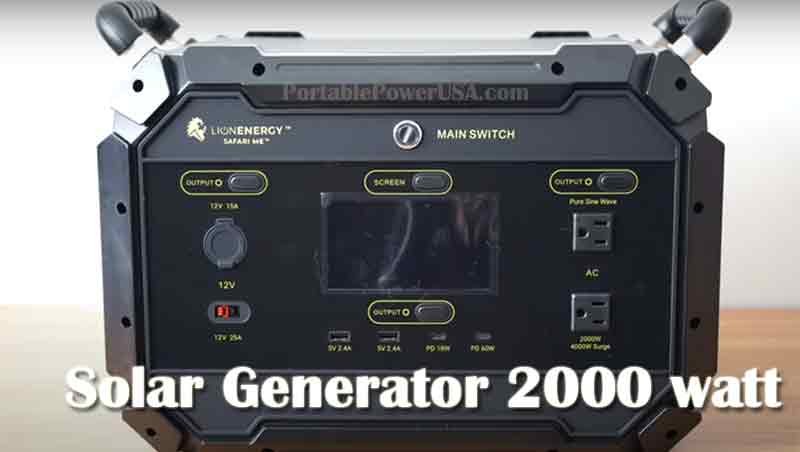 Solar Generator 2000 watt