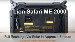 Lion Safari ME Solar Generator 2000 watt