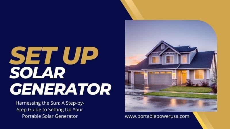 Set Up Solar Generator